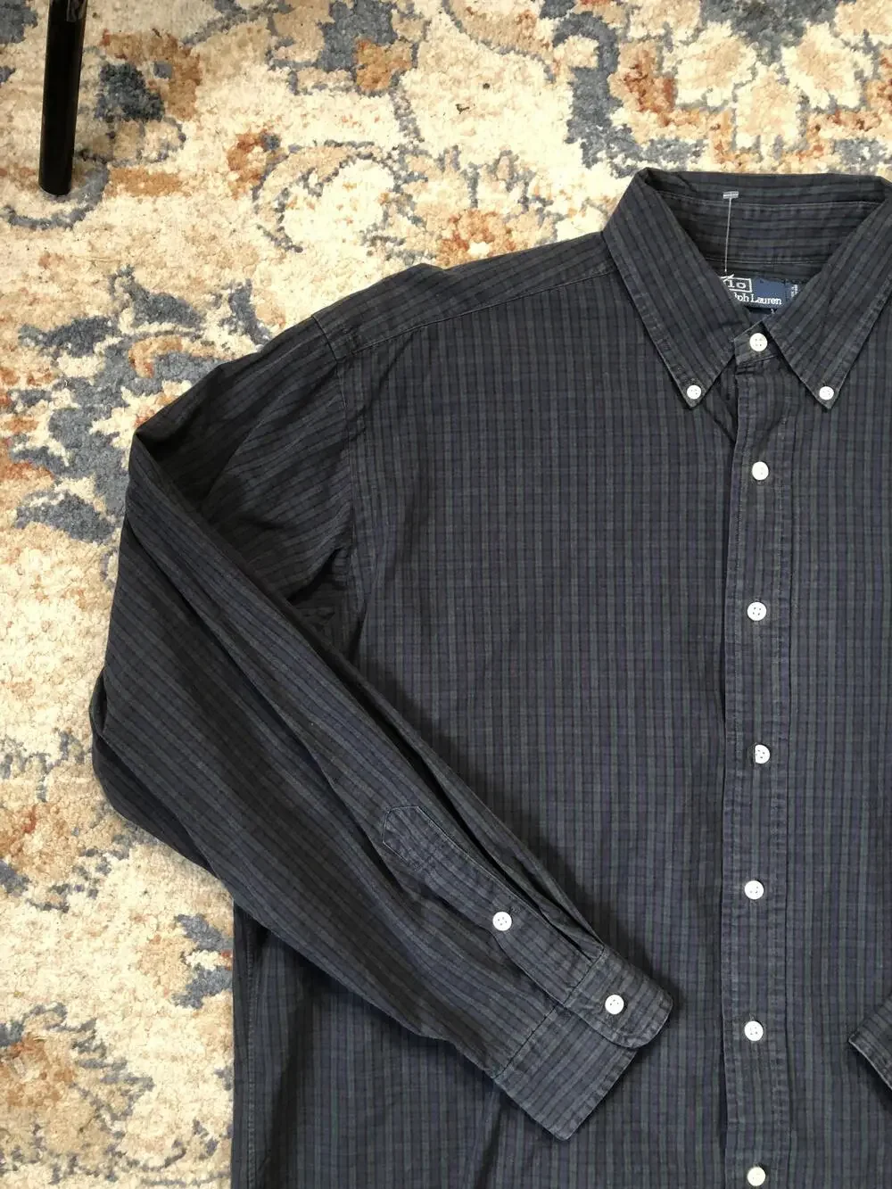 Polo Ralph Lauren Shirt Mens Large Plaid Button Down Blake Classic Dress Shirt